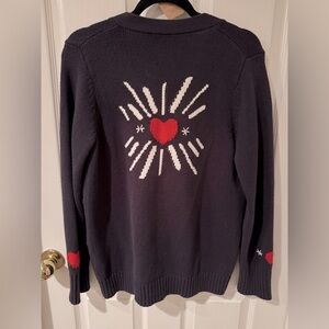 Michael Stars Heart Navy Cardigan